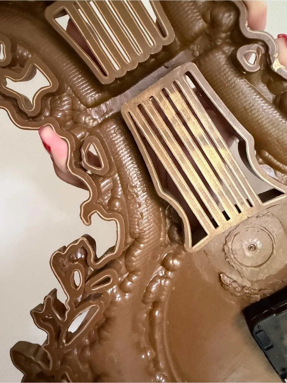 Vtg Hollywood Regency Ornate Clock Gold Burwood Syroco Plastic (not Tested )